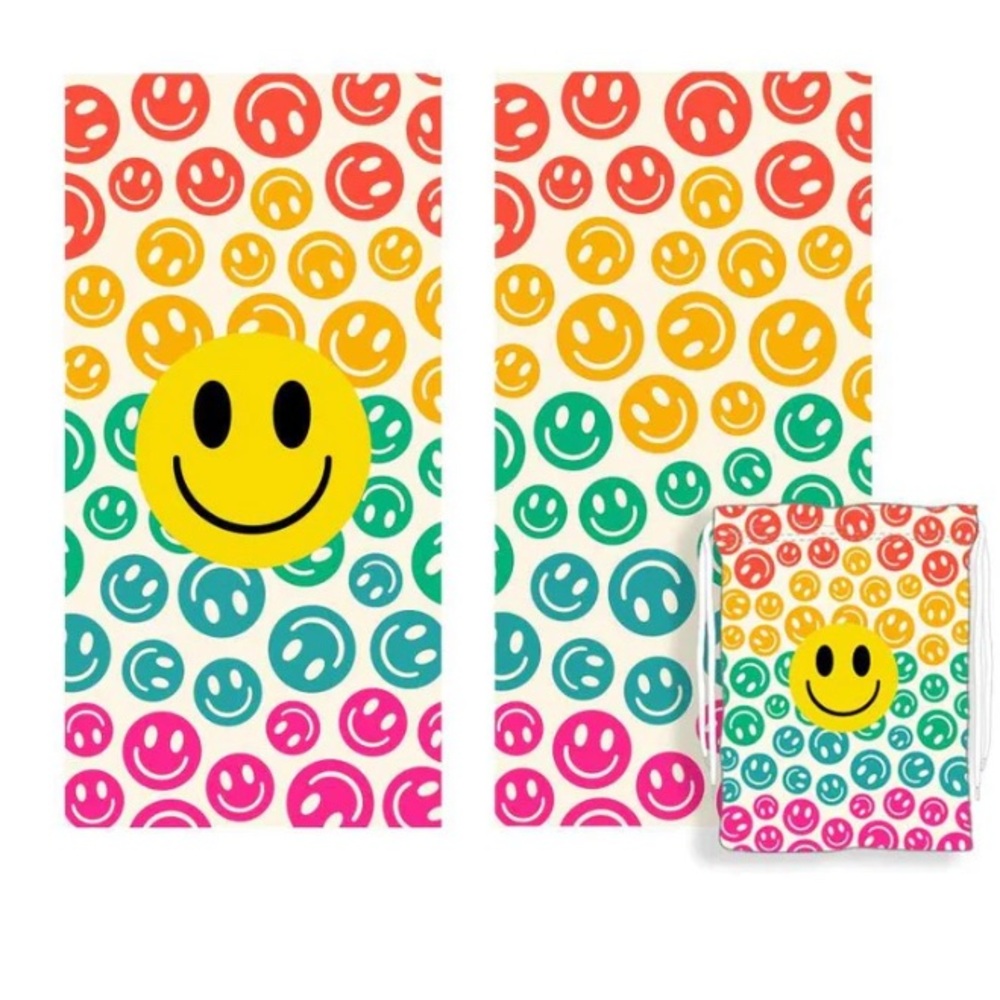 Colorful Smiley Face Quick Dry Towel